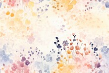 Spring Flowers In Pastel Pink Blue Yellow And White Seamless Repeating Pattern