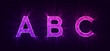 Artificial intelligence futuristic alphabet with thin expansion glowing lines. ABC. Neural network, machine learning, quantum computer, big data. Overlay color, easy to change. Vector illustration