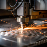 Fototapeta  - metal laser cutter machine