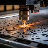 Fototapeta  - metal laser cutter machine