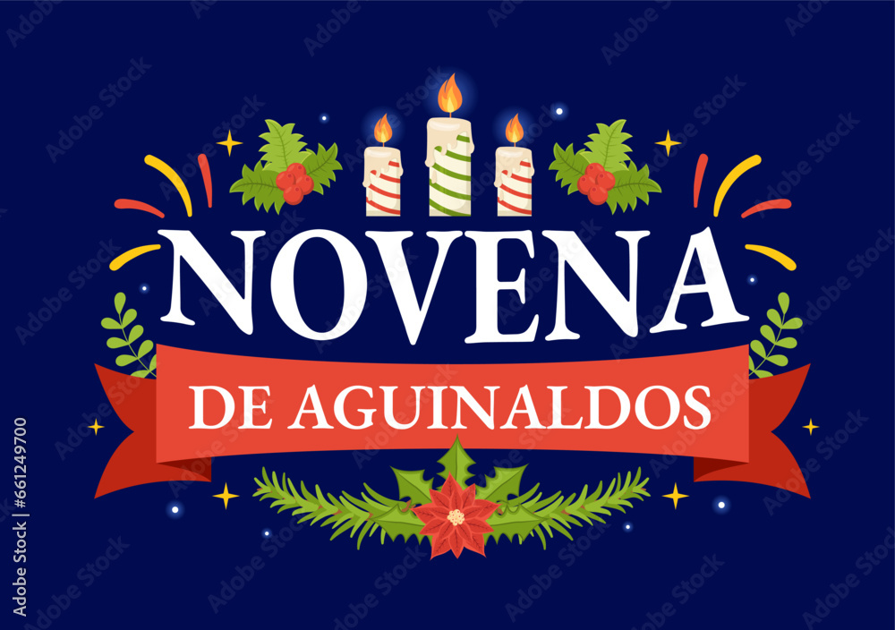 Novena De Aguinaldos Vector Illustration with Holiday Tradition for ...