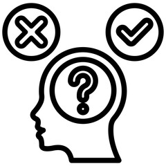 Poster - Testing Hypothesis Outline Icon