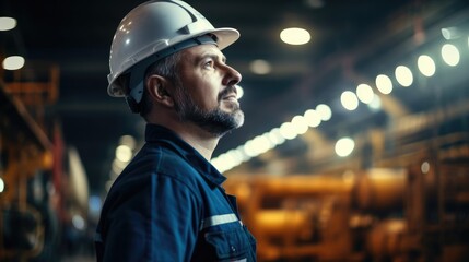 Aufkleber - Industrial engineer doing work at the Heavy Industry Manufacturing Factory.