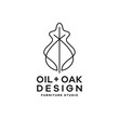 Oil Oak Leaf Logo Inspiration