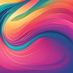 Wall Mural - Abstract colorful background with waves. Generative AI