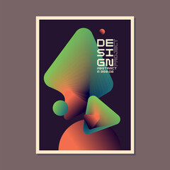 Poster - A template to use in your design. A composition of geometric shapes. Graphic elements for design and creativity.