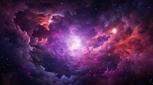 Space In Pink, Purple, Blue Shades.