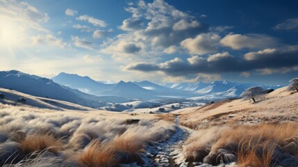 Poster - Bettina Werner Salt landscape winter carpathian mountains