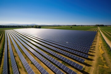 Sticker - Solar panels in aerial view