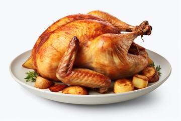 roasted chicken on a plate