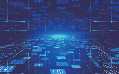 Leinwandbilder - Radial motion data and ray Internet technology big data background