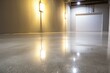polished concrete floor gleaming under room light