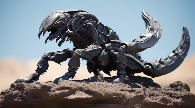 3d rendered illustration of a scorpion, generative ai