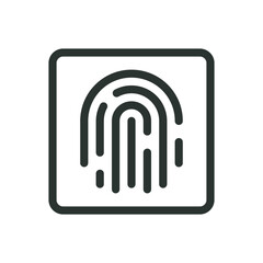 Poster - Fingerprint isolated icon, finger print vector icon with editable stroke