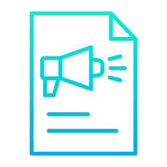 Sticker - Outline Gradient Documents icon