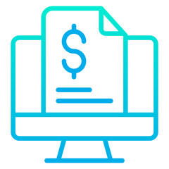 Poster - Outline Gradient Dollar Report icon