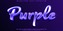 Purple Text Effect, Editable Color And Elegant Customizable Font Style