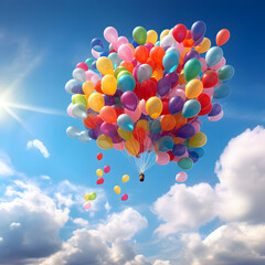 balloons in the sky