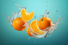 Orange And Water Splash