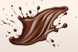 © Kishan - splash of chocolate or Cocoa with Clipping path. 3d illustration, Generative AI