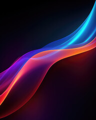 Fototapete - Abstract Motion: Blue Wave Pattern with Flowing Smoke