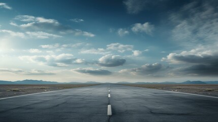 Canvas Print - Asphalt road and sky