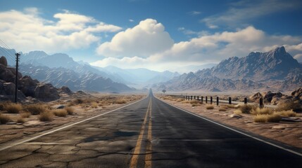 Poster - road in mountains