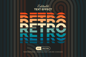 Retro Text Effect Layered Color Style. Editable Text Effect.