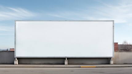 Poster - Blank advertising billboard on building wall useful for products advertisement