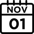 © Microstocke - 11- November - 01 Line Black Icon pictogram symbol visual illustration
