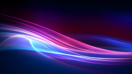 Neon Waves Background, Energy Light Lines Flow