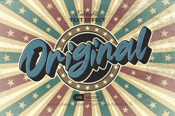 Poster - Original Text Effect Vintage Style. Editable Text Effect.