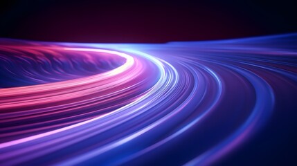 Wall Mural - neon waves background, energy light lines flow