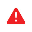 © Lysenko.A - Attention sign with exclamation mark icon in flat style. Error vector illustration on isolated background. Caution sign business concept.