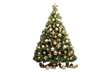 christmas tree isolated on white background. xmas concept. merry christmas