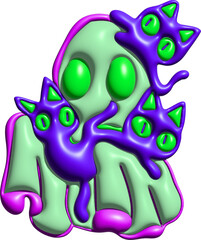 Sticker - 3D Ghost