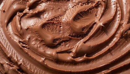 Homemade chocolate ice cream texture