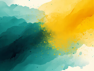 A Blue And Yellow Paint Splatter