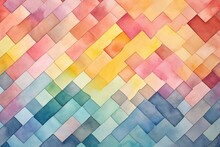  Watercolor Multicolor Line Geometry Abstract Subtle Background Illustration, Minimal Geometric Colorful Pattern, Dynamic Shapes Composition Interweavings