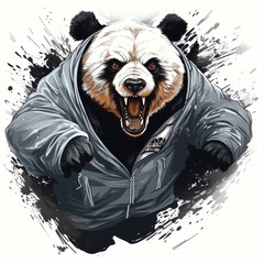 Wall Mural - Spooky Panda Graphic Tee Design