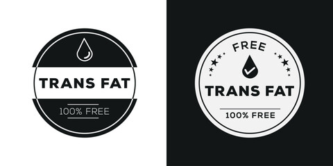 Poster - (Trans fat free) label sign, vector illustration.