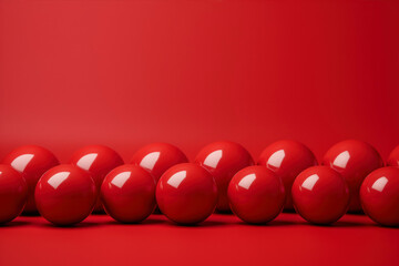 Poster - Red balls on a red background.