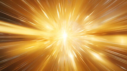 Poster - Golden abstract background with rays and beams of light.