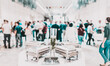 © kasto - Blured image of businesspeople at coffee break at conference meeting. Business and entrepreneurship.