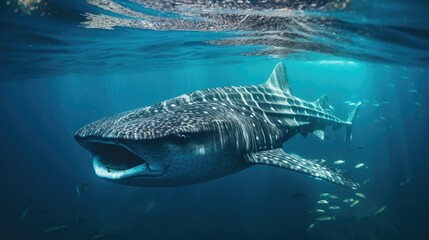 Wall Mural - Whale shark big fish in the sea