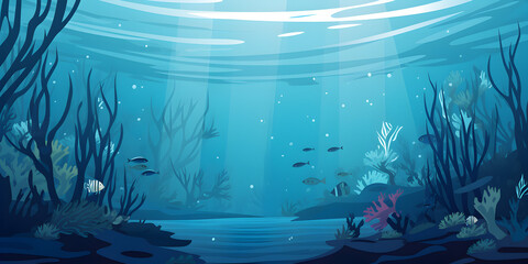 Wall Mural - The under water scenery  background