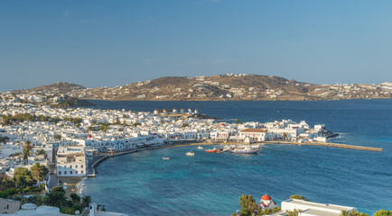 Sticker - Mykonos Town on the island of Mykonos one of the Cyclades isalnds