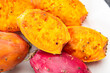 prickly pear exotic fresh fruit figues de barbarie tasty appetizer meal food snack on the table copy space