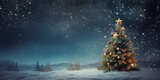 Fototapeta  - Holiday background with christmas tree