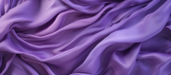 Poster - Crinkled fabric seen from above on a purple background